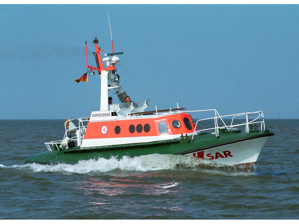 historische ansichtskarte nr  5  seenotrettungsboot siegfried boysen